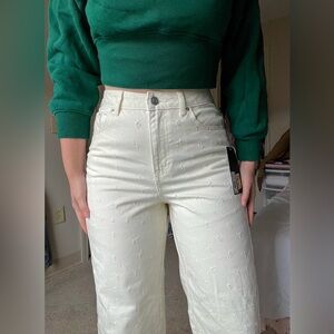 Women's High Rise Cream Jeans